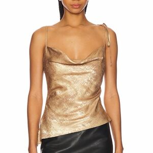 NWT REVOLVE Superdown XS Paz Tank Top in Gold